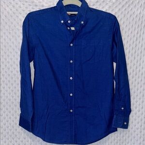 Chaps Deep Blue Casual Button-Down Shirt